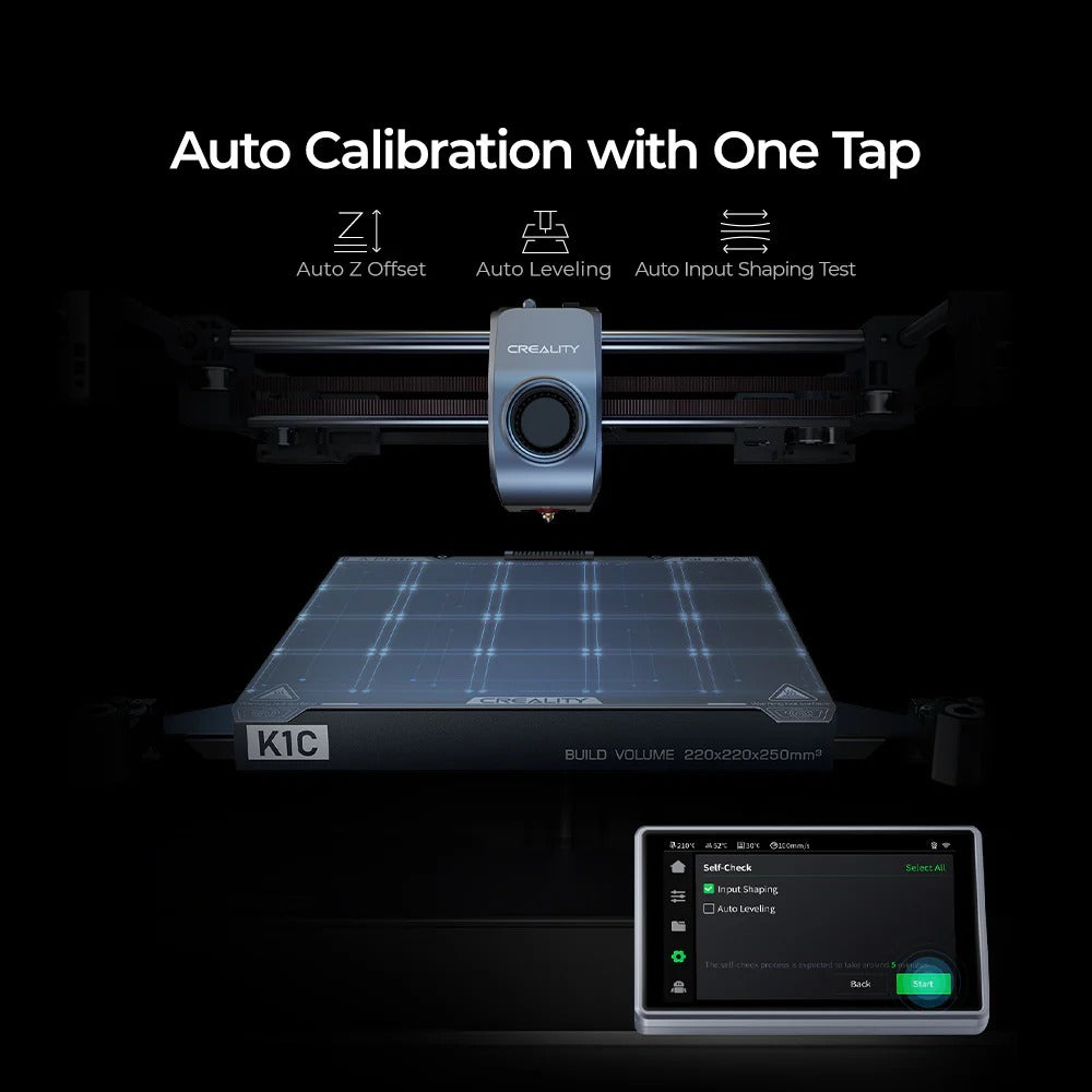 Creality K1C 2025 Edition 3D Printer | Carbon Fiber Ready & Multi-Color Capable | Official Authorized Global Version Creality -3DxWorld